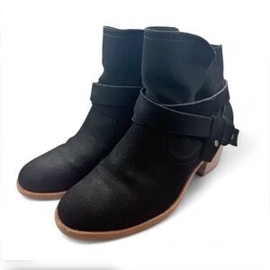 UGG‎ BLACK ANKLE BOOT HEELS BLOCK HEEL ZIP-UP WOMENS SIZE 7